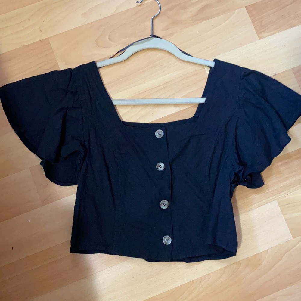 Black crop top